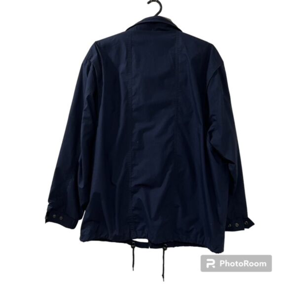London Fog Mens Navy Blue Full Zip Windbreaker Jacket Size Large - Picture 2 of 12